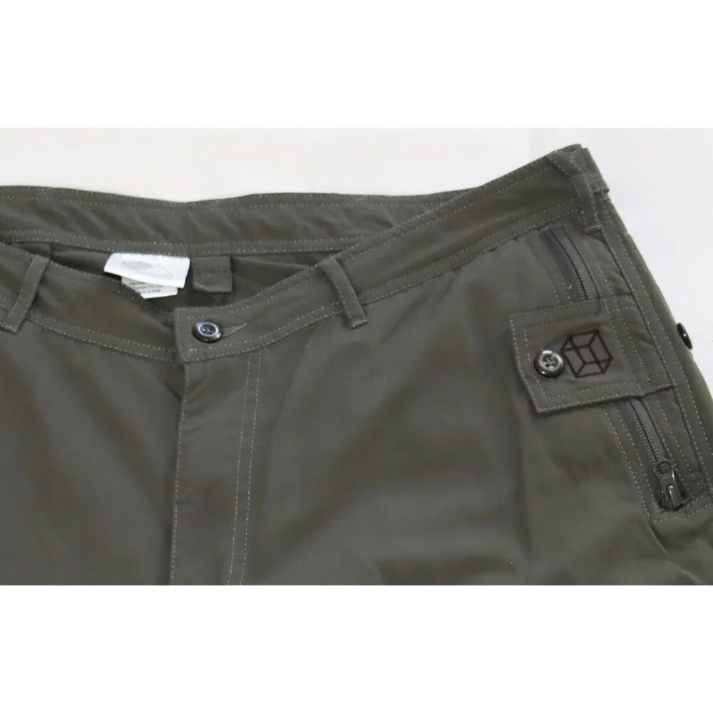Clothing Arts P^Cubed Pick Pocket Proof Men's Green Utility Nylon Pants Sz 36x32